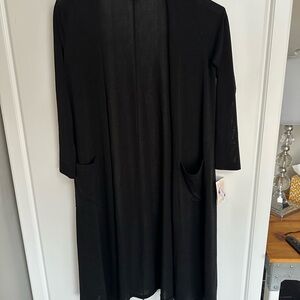 Black thin cardigan